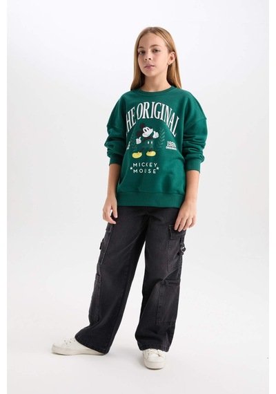 DeFacto Kız Çocuk Disney Mickey & Minnie Oversize Geniş Kalıp Bisiklet Yaka İçi Yumuşak Tüylü Sweatshirt D1118A824AUGN1116 Yeşil DeFacto Kız Çocuk Disney Mickey & Minnie Oversize Geniş Kalıp Bisiklet Yaka İçi Yumuşak Tüylü Sweatshirt D1118A824AUGN1116 Yeşil