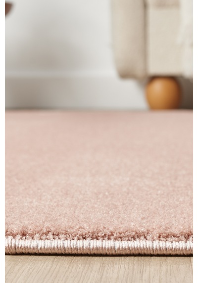 Mariesse Home Puffy Düz Renk Peluş Kalın Dokuma Kesme Yolluk Makina Dokuma Halısı 4500-pembe