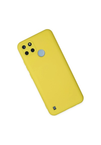 Cosmotex Newface Realme C25y Kılıf Nano İçi Kadife Silikon - Sarı