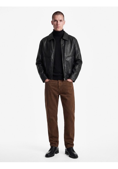 Koton Cepli Normal Bel Pamuklu Vintage Straight Fit Jean Pantolon Haki 7wam40261nd