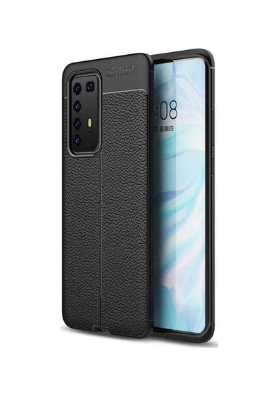 Huawei P40 Pro Kılıf Zore Niss Deri Desenli Silikon Kılıf