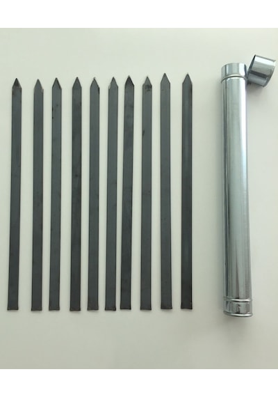 10 Adet Adana Kebap Beyti Şişi Boy:60 Cm-En:2.5 Cm - Şiş Kabı