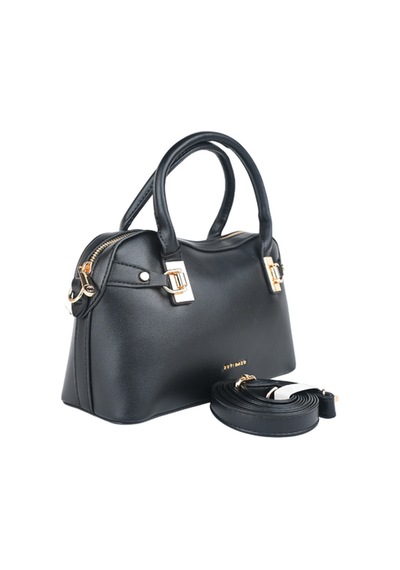 Dukidaso Duki Daso Siyah Deri El Ve Omuz Çantası - Lüks Tasarım Kadın Çanta Summer T8581 Siyah Tek Bölmeli Fermuar Gözlü Ve Cepli