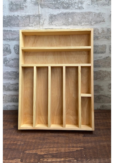 30x40 Cm Ahşap Kaşıklık Çekmece İçi Yemek Takımı Ve Servis Gereçleri Düzenleyici Organizer