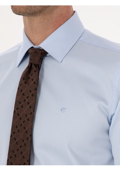 Cacharel Açık Mavi Slim Fit %100 Pamuk Klasik Gömlek Denım