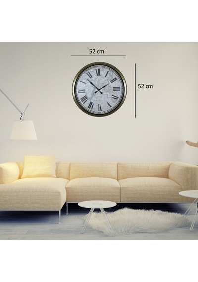 Eskitme Atlas 52 Cm Metal Roma Duvar Saati Diğer