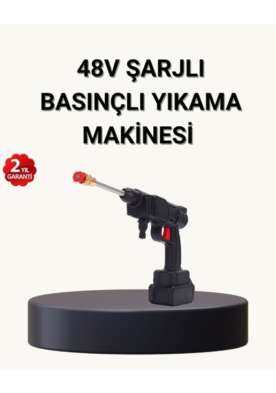 Taşınabilir Basınçlı Yıkama Makinesi 5m Hortumlu Köpük Şişeli 48v Güçlü