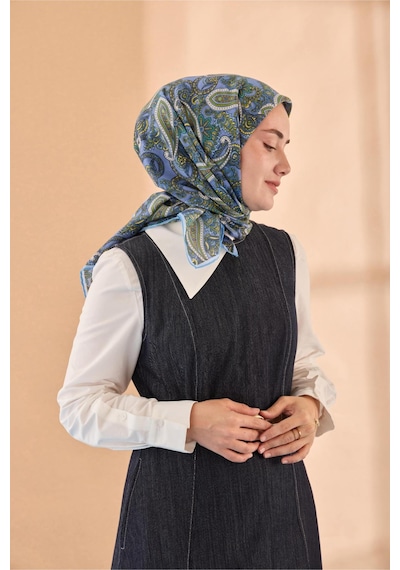 Silk Home Yaz Esintisi Eşarp 150002-03 İndigo, Fıstık Yeşili, Butter Yellow, Lila Mavi