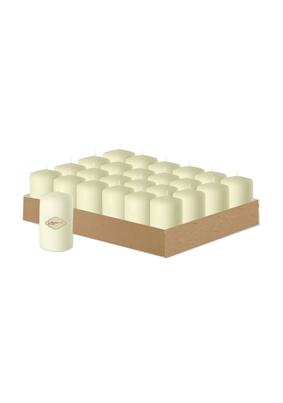 24 Lü Krem Bar Mum Yükseklik 8 cm