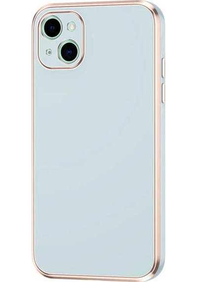 Apple Uyumlu iPhone 13 Kılıf Zore Bark Kapak Mavi Açık