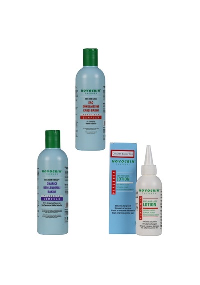 Novocrin Collagen Therapy Şampuan 300 ML+ Onarıcı Nemlendiricili Şampuan 300 ML + Placenta Losyon 125 ML