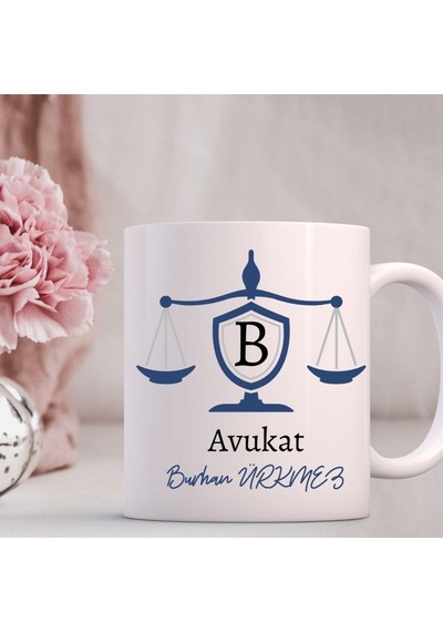 Avukatlara Özel Ofis Konsept Hediye Paketi - Adalet Terazisi Cam Saat Ve Kupa