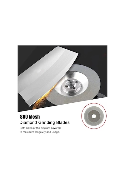 Depolife Bıçak Satır Makas Balta Bileme Diski 100mm Elmaslı Eğeleme Disk Avuç Taşlama Spiral Uyumlu Disk, Depo-00