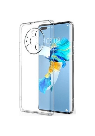 Huawei Mate 40 Pro İle Uyumlu Kılıf Şeffaf Kamera Korumalı Esnek Silikon Telefon Kılıfı Kapak