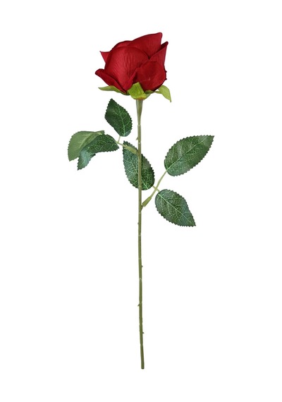 Yapay Tek Dal Gül Kırmızı 50 Cm Kırmızı