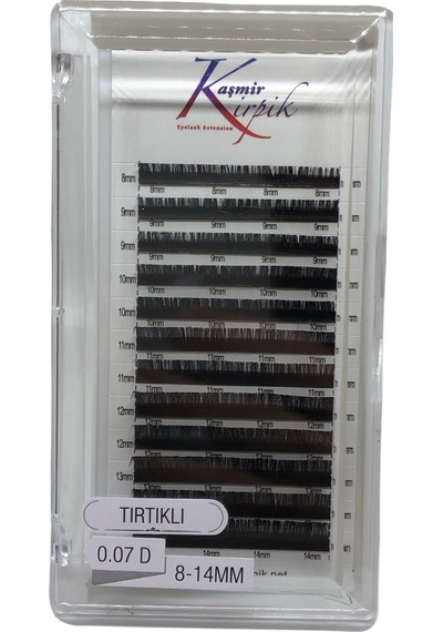 Kaşmir Kirpik Tırtıklı Kök Uçlu 0.07 MM D Kıvrım Mix Boy