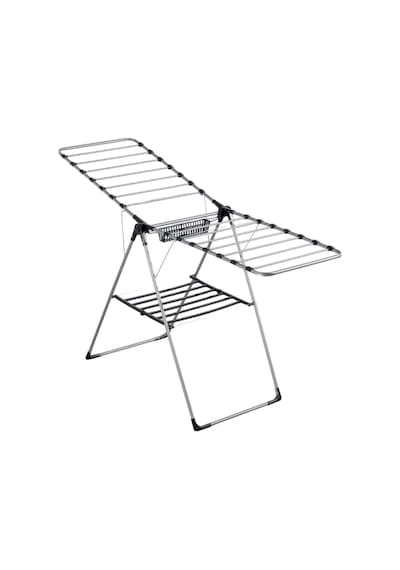 Pratiksan Home Metal Gri Sepetli Kurutmalık Çamaşır Askılığı Metal Gri
