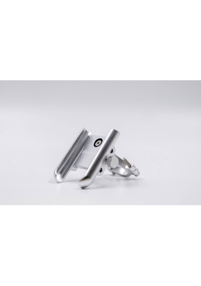 Brıvıga - 360 Döner Alüminyum Bisiklet Telefon Tutucu 60 100mm Telefon, 32mm Gidon Çapı, Gri
