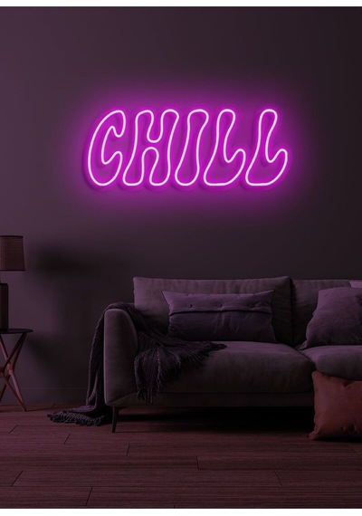 Chıll Yazılı Neon Tabela Pembe