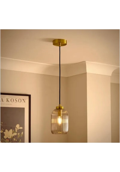 Mylights Rustik Vintage Bal Camlı Tavan Sarkıt Avize 14 Cm Cap Opal