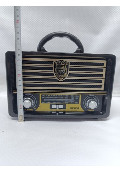 Meier M-113 Bt Usb/sd/mp3 Bluetooth Şarjlı Nostaljik Radyo - Kahverengi Nostaljik- Tek Ebat