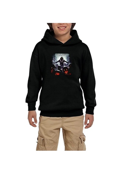 Zepplin Giyim Disturbed the Lost Children Siyah Çocuk Kapşonlu Sweatshirt Siyah