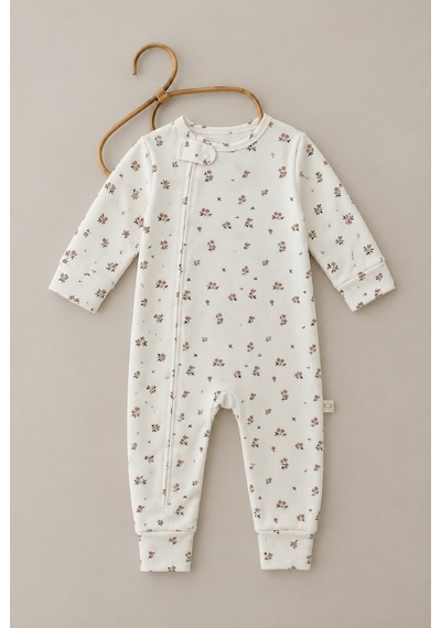 Oh La La Koala Ekru Baby Fluff Serisi Fermuarlı Tulum