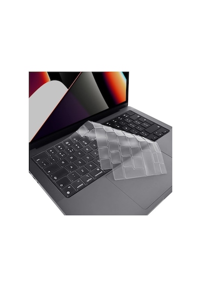 Apple Uyumlu MacBook Pro 2021 14 Inç A2442 Türkçe Klavye Koruyucu Kılıf