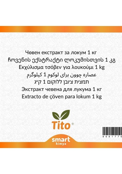 Tito Çöven Ekstraktı Lokum İçin 1 KG
