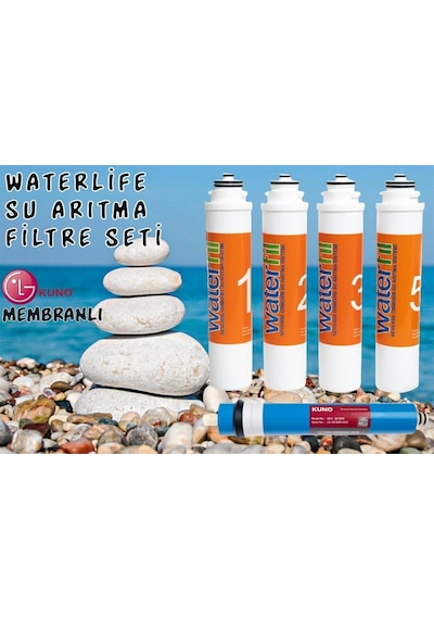 Waterlife Filtre 5 'li Lg Mebran Set Waterlife Su Arıtma Filtre