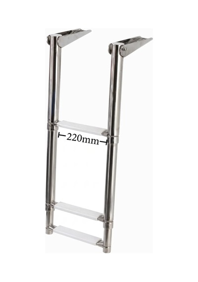 Sealux Teleskopik Paslanmaz Merdiven 3 Basamaklı En: 22 Cm Boy: 85 Cm