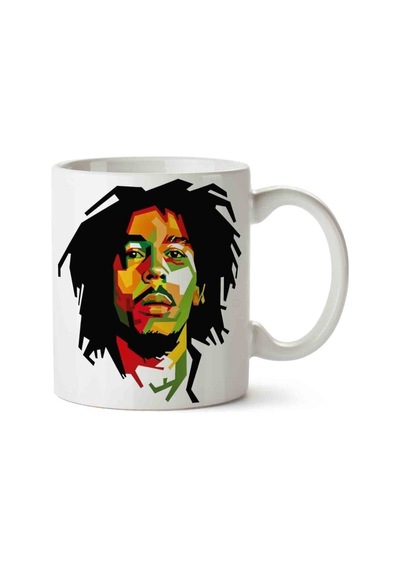 Bob Marley 3 Porselen Kupa Bardak Beyaz