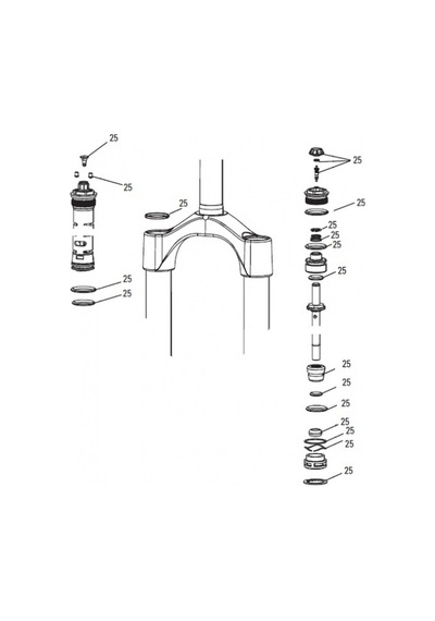 Rockshox Sektor Gold - Argyle Rct Servis Kiti 11.4015.502.000 Siyah - Kırmızı