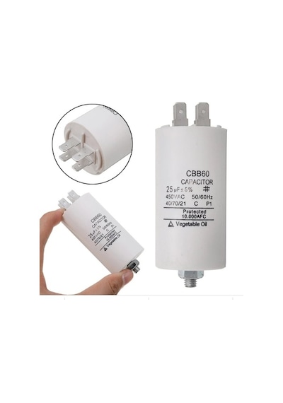 Kondansatör 16 Μf 370v-470v Ac Kapasitör Çiftli