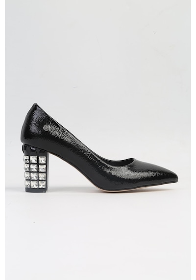 Pierre Cardin Pc-51201 - 3478 Siyah Kırışık - Kadın Topuklu Ayakkabı 001