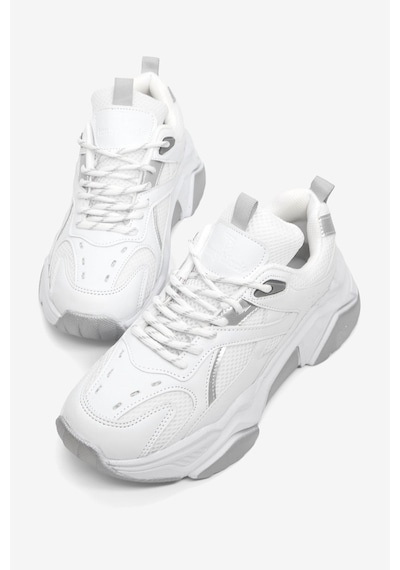 Tonny Black Rahat Kalıp Poli Taban Bağcıklı Sneaker Kadın Beyaz Sneaker Tbcrn1903