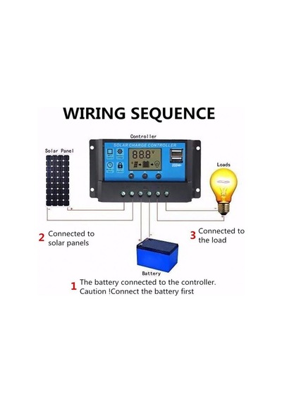 Pwm 30A Solar Şarj Regülatörü 12 V 24 V Lcd Ekran Çift Usb