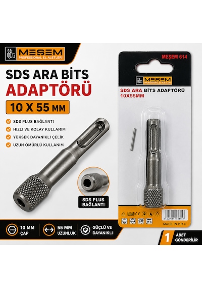 Matkap Ara Bits Adaptörü 10 X 55 Mm 1 Adet Gönderilir