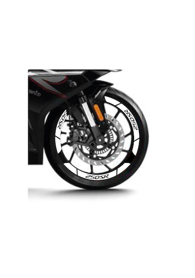Beyaz Cf Moto 250 Sr Geniş Jant Sticker Etiket Modeli