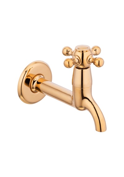 İsaoğlu Yapı Gold Musluk Wc Musluğu Duvardan Gold Musluk Pirinç Gold Renk Gold