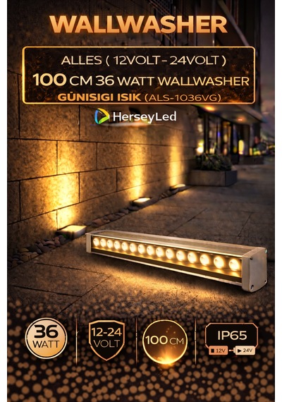 Alles 12v / 24v Wallwasher 100 Cm 36 Watt - Günışığı Işık Gün ışığı