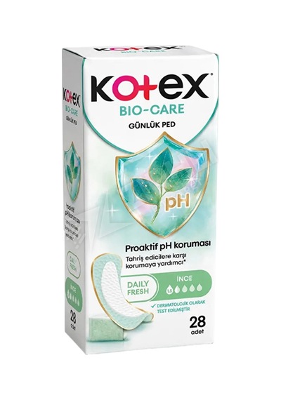 Kotex Bio-care İnce Günlük Ped 28'li