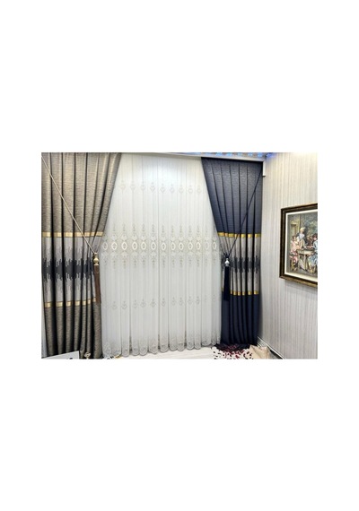 Amasra Ft614164 V-2503 Yeşil 1/3 Sık Pileli Fon Perde Apm