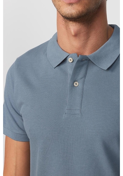 Tudors Erkek Slim Fit Dar Kesim Pamuk Mavi Polo Yaka Tişört-32728 Mavi