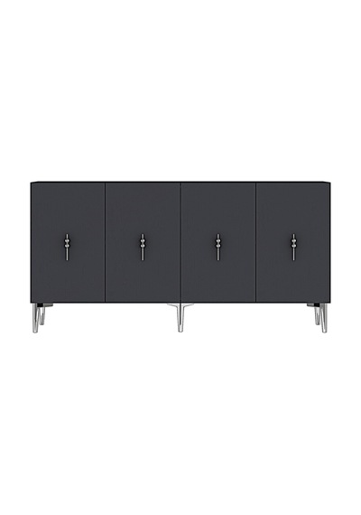 Ka1527as Salkım Konsol Ve Tv Sehpası Antrasit-silver 150cm