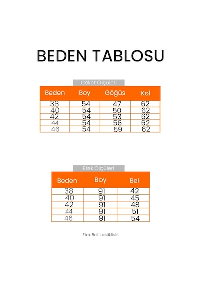Bestenur Ceket Etek Scuba İkili Takım 1614 - Lacivert Lacivert