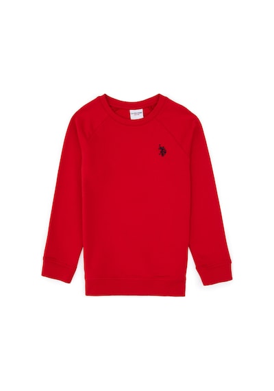U.S. Polo Assn. Erkek Çocuk Kırmızı Basic Bisiklet Yaka Sweatshirt 50313832-VR171
