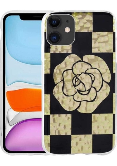 Apple Uyumlu iPhone 11 Kılıf Desenli Sert Zore Elnov Kapak NO4