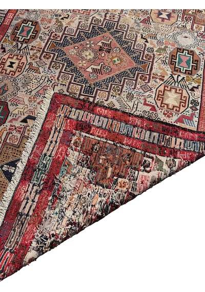El Dokuma İran Şahseven Kilimi 113x190 Kırmızı Kök Boya %100 Yün Kilim Renkli