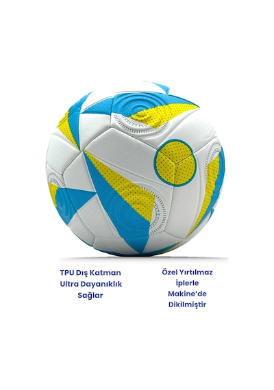Futbol Topu Euro 2024 Beton Ve Çim Zemin İçin Uygundur 5 Numara 42641 Çok Renkli
